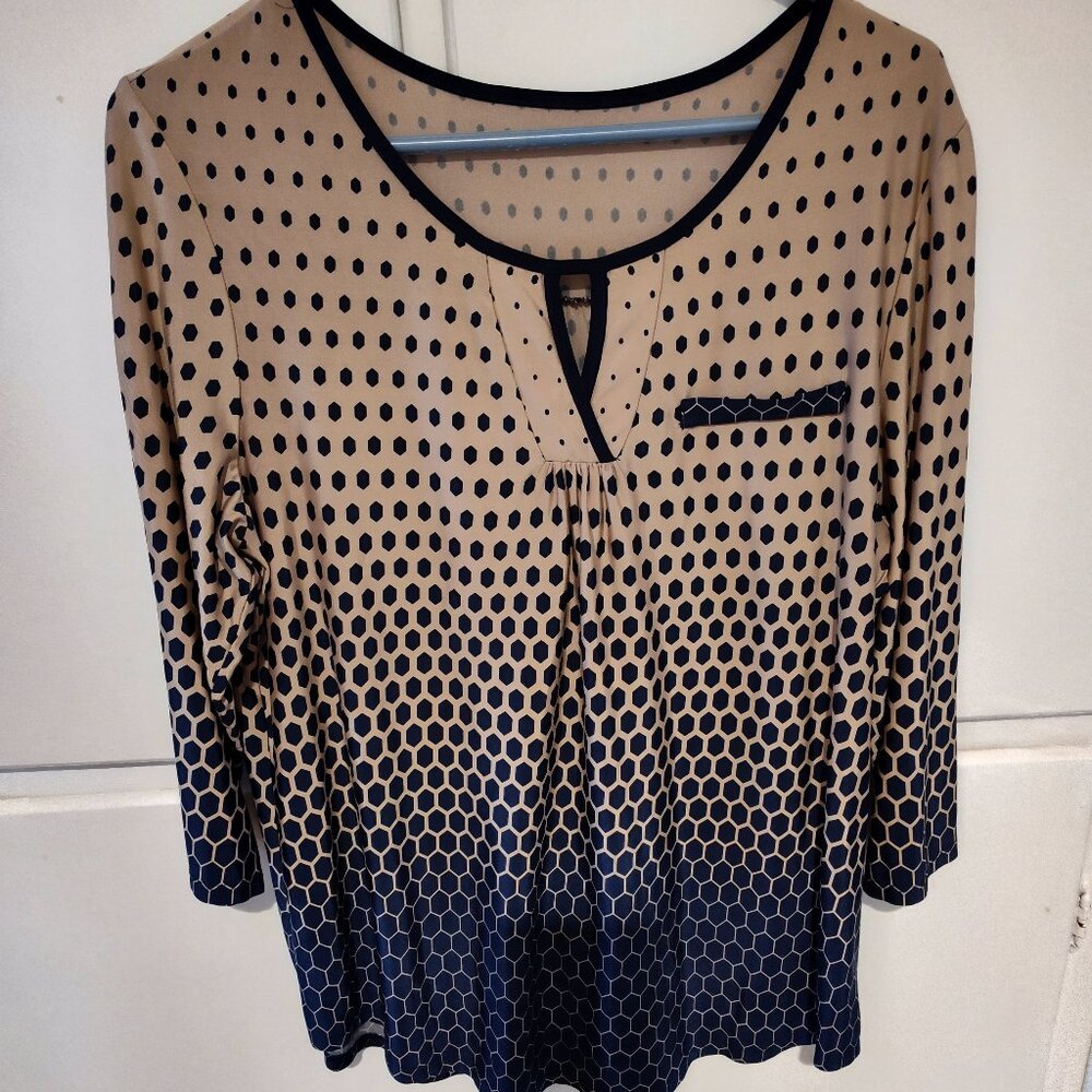 Women's Ivy Ridge Dark Blue honey comb pattern size PXL